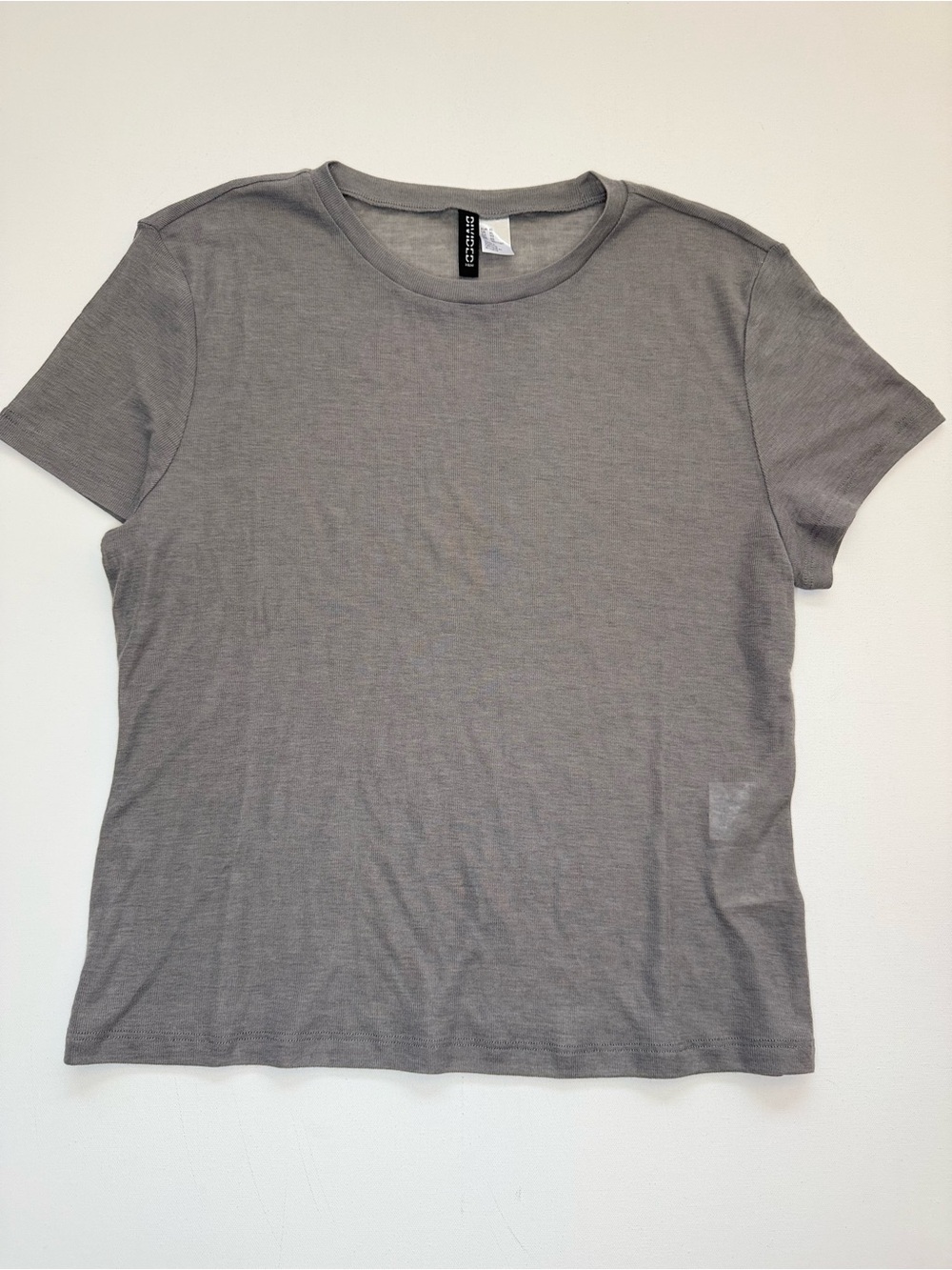 H&M Women's Short Sleeve Crewneck Tee - Heather Gray